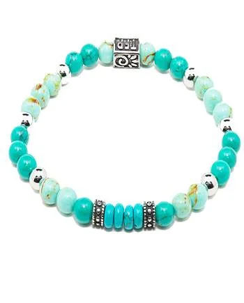 Beaded Bracelet – Green/Jade/Turquoise Stretch Bracelet