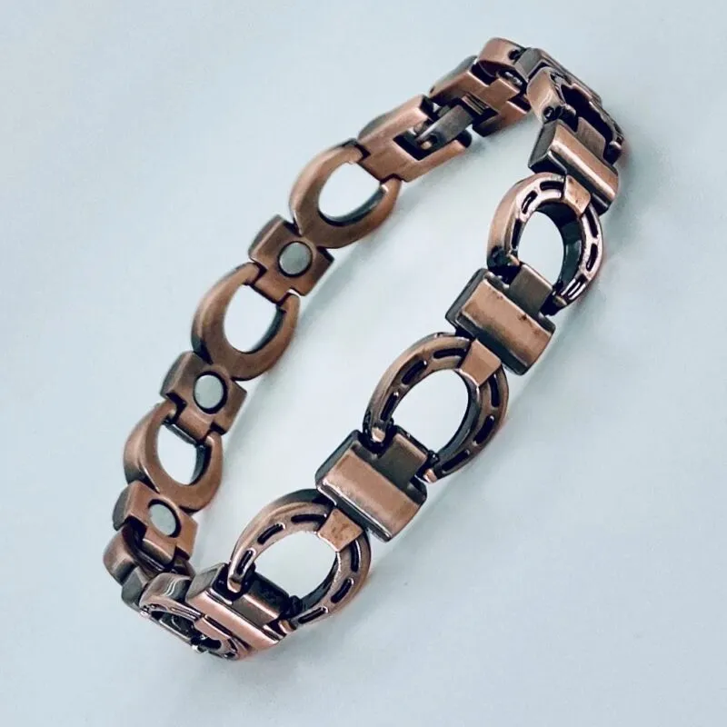 Copper Bracelet – Linked Horseshoe