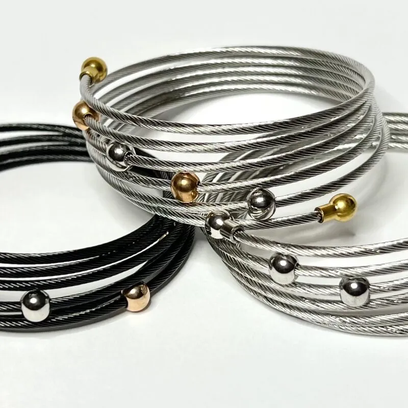 Stainless Steel Bangle – Wire Wrap Bangles