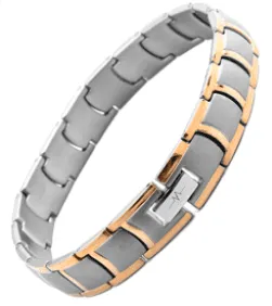 Titanium Bracelet – Crescent Square 2-Tone